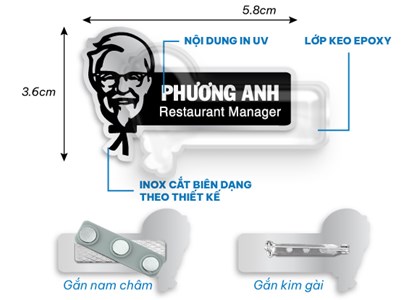 Bảng tên nhân viên KFC