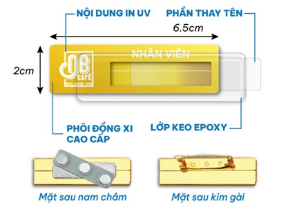 Thẻ tên, bảng tên đeo áo manager