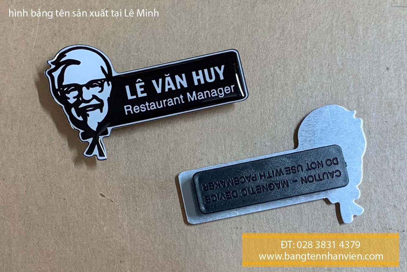Bảng tên nhân viên KFC